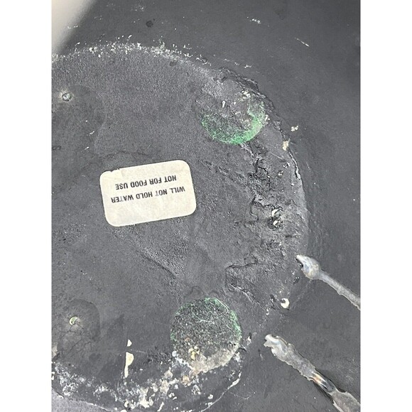 Vintage Haeger Matte Black Bronze Tone Volcanic Drip Lava Glaze Art Pottery UFO - Picture 14 of 14